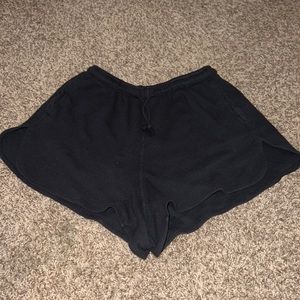 black brandy melville waffle shorts
